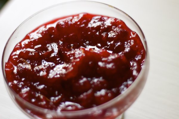 holiday cranberry sauce with maple + orange