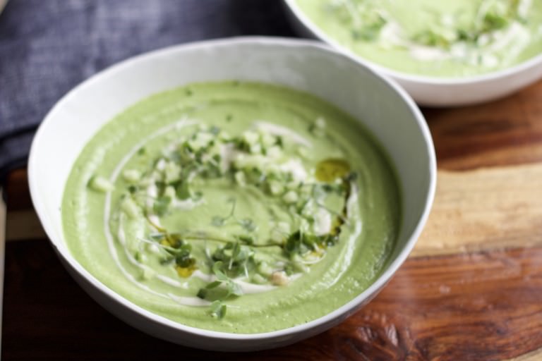 blend up something new for lunch – like this refreshing green gazpacho